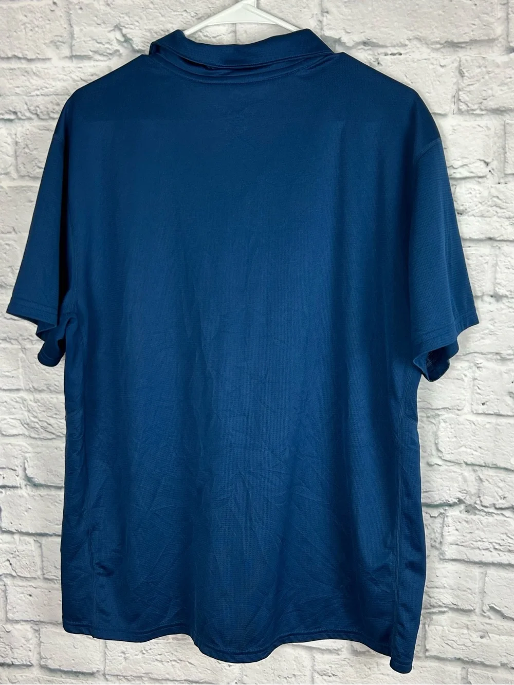 Nike Dri-FIT Tennis Polo Shirt XL Blue Performance Athletic Golf Shirt
